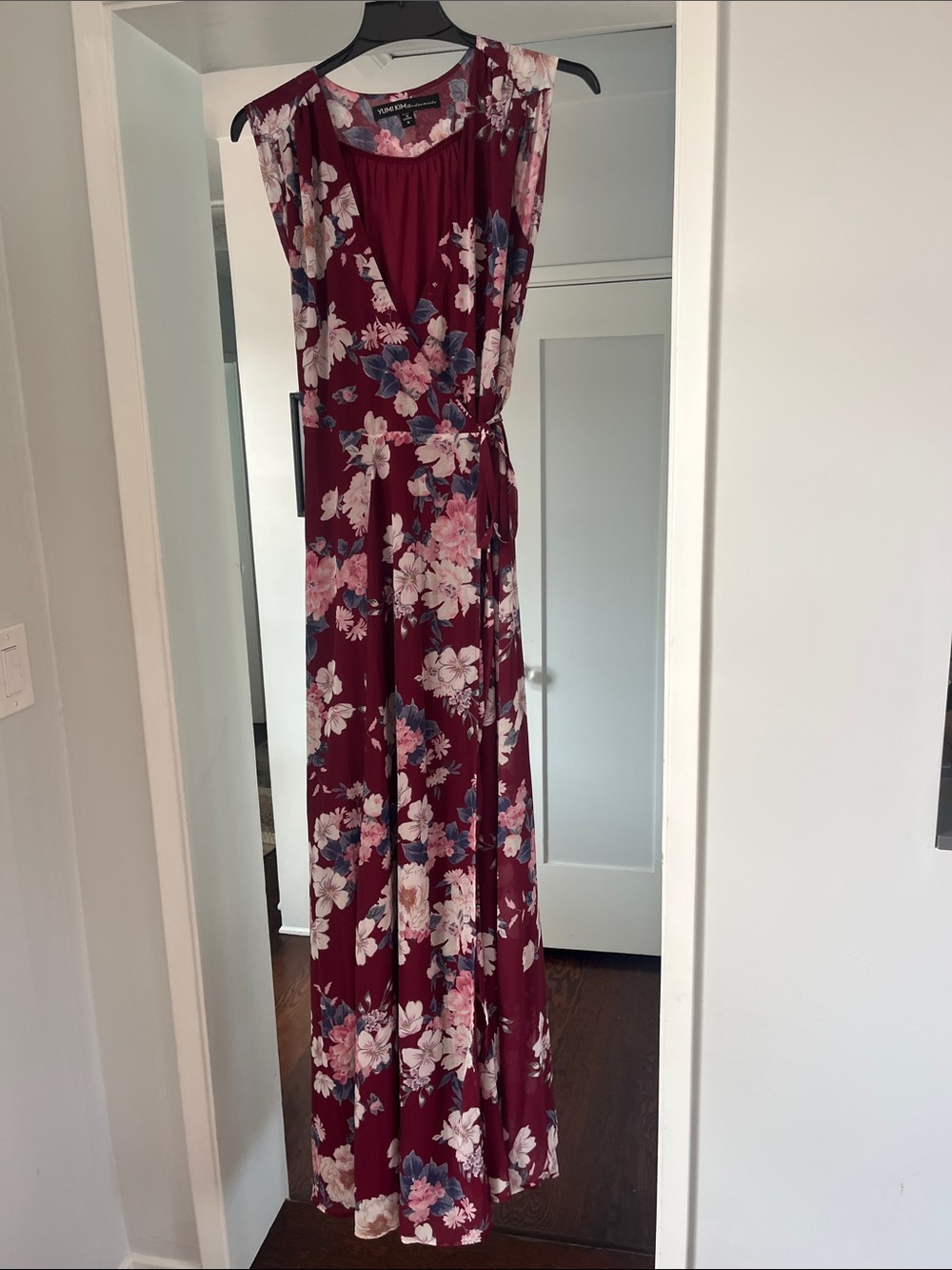 Yumi Kim Floral Wrap Floor Length Dress - size S